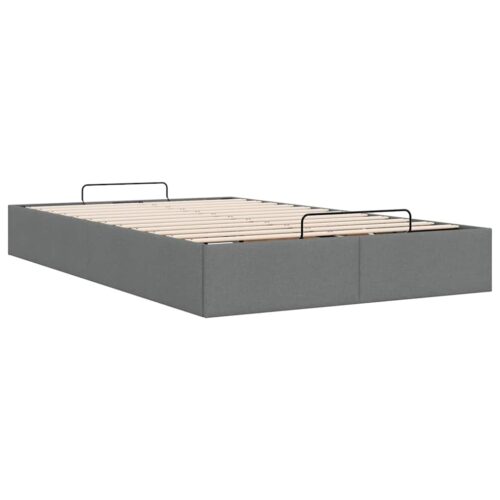 Ottoman Storage Bed Frame Dark Grey King Single Fabric - Image 9