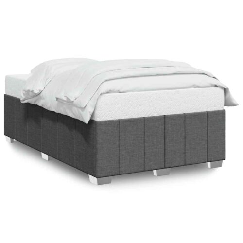 Bed Frame Dark Grey Double Fabric - Image 2