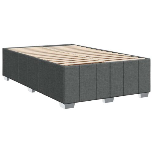 Bed Frame Dark Grey Double Fabric - Image 3