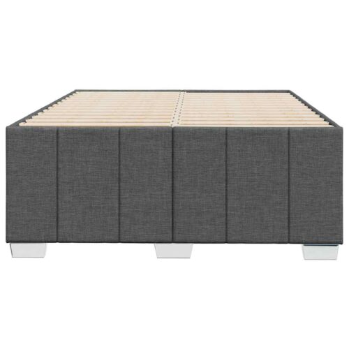 Bed Frame Dark Grey Double Fabric - Image 4