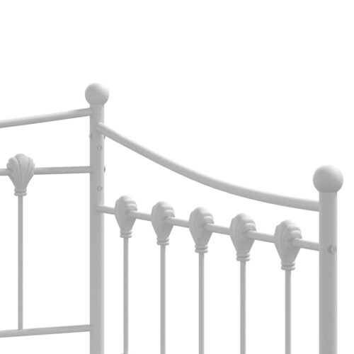 Daybed with Trundle White 92x187cm Single Metal - Image 10
