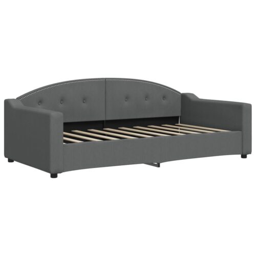 Day Bed Dark Grey 90x190cm Fabric - Image 2