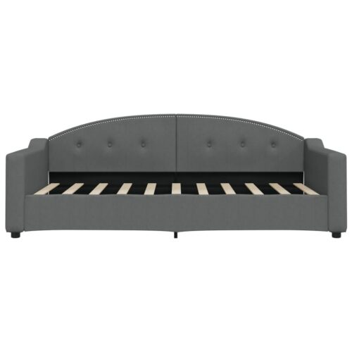 Day Bed Dark Grey 90x190cm Fabric - Image 3