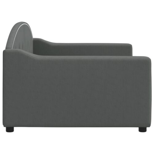 Day Bed Dark Grey 90x190cm Fabric - Image 4