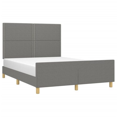 Bed Frame Dark Grey 137x187cm Double Fabric - Image 3