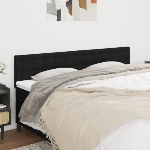 Headboards 2pcs Black 80cm Fabric
