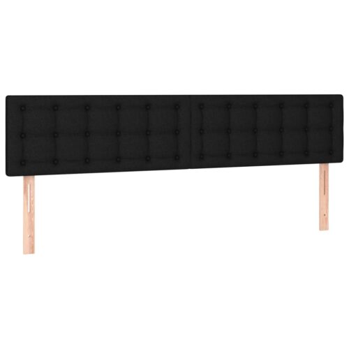Headboards 2pcs Black 80cm Fabric - Image 2