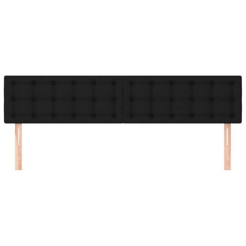 Headboards 2pcs Black 80cm Fabric - Image 3
