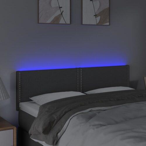 LED Headboard Dark Grey 144cm Fabric - Image 3