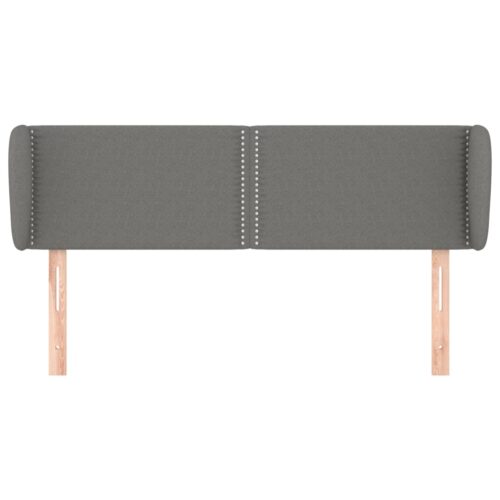 Headboard with Ears Dark Grey 147cm Fabric - Image 3