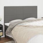 Headboards 4pcs Dark Grey 80cm Fabric