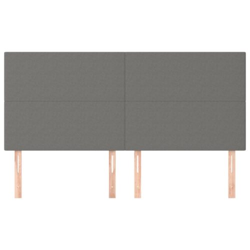 Headboards 4pcs Dark Grey 80cm Fabric - Image 3