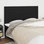 Headboards 4pcs Black 80cm Fabric