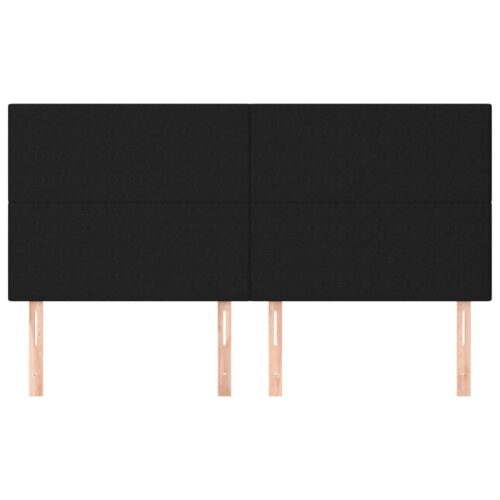 Headboards 4pcs Black 80cm Fabric - Image 3