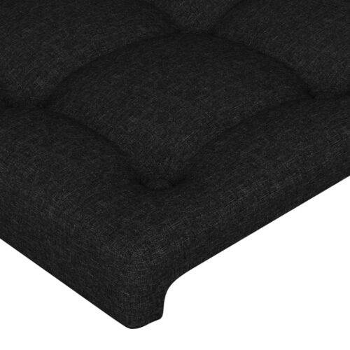 LED Headboard Black 160cm Fabric - Image 5