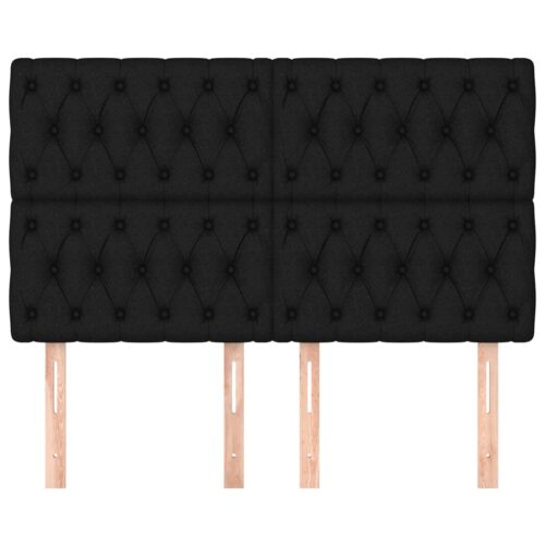 Headboards 4pcs Black 80cm Fabric - Image 3