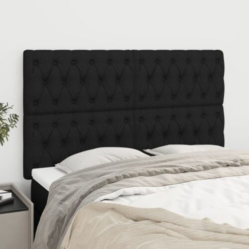 Headboards 4pcs Black 80cm Fabric - Image 9
