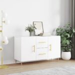 Wooden Sideboard White 100x36x60cm