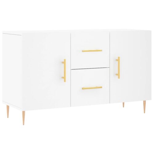 Wooden Sideboard White 100x36x60cm - Image 2