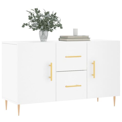 Wooden Sideboard White 100x36x60cm - Image 3