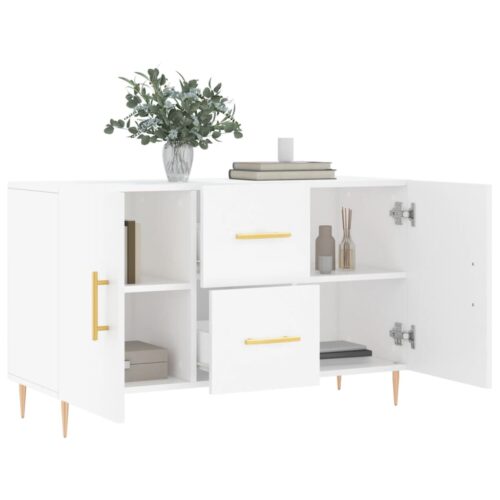 Wooden Sideboard White 100x36x60cm - Image 4