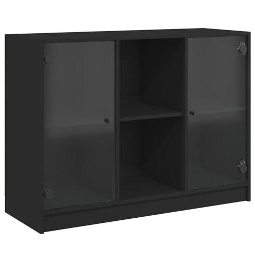 Wooden Sideboard Black 102x37x75.5cm - Image 2