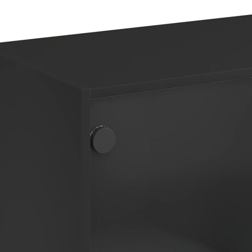 Wooden Sideboard Black 102x37x75.5cm - Image 9