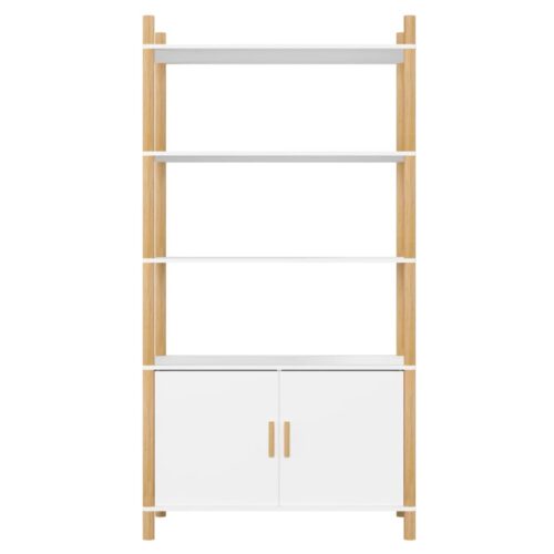 Wooden Highboard White 80x40x153cm - Image 3