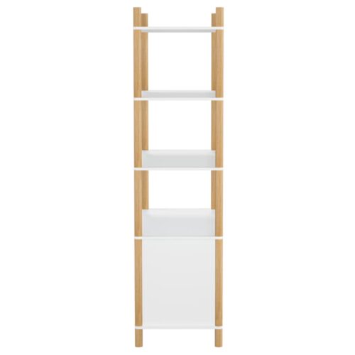Wooden Highboard White 80x40x153cm - Image 4