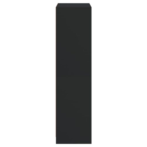 Wooden Highboard with Doors Black 68x37x142cm - Image 8