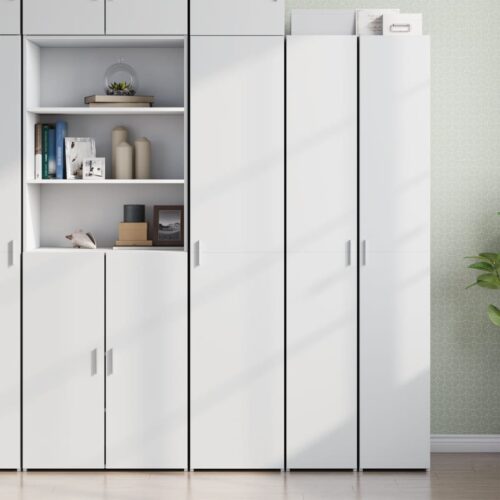Wooden Highboard White 40x42.5x185cm