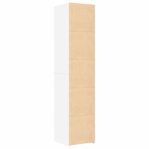 Wooden Highboard White 40x42.5x185cm - Image 6