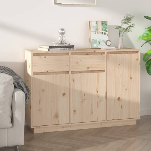 Sideboard 110x34x75cm Solid Pine Wood - Image 12