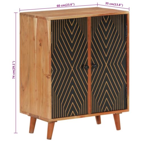 Sideboard 60x35x74cm Solid Wood Acacia - Image 9