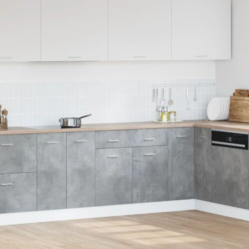 Wooden Drawer Bottom Cabinet Lyon Concrete Grey 80x46x81.5cm - Image 3