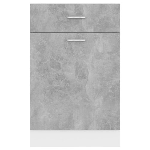 Wooden Drawer Bottom Cabinet Lyon Concrete Grey 50x46x81.5cm - Image 7