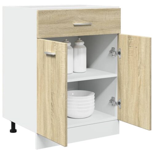 Wooden Drawer Bottom Cabinet Lyon Sonoma Oak 60x46x81.5cm - Image 4