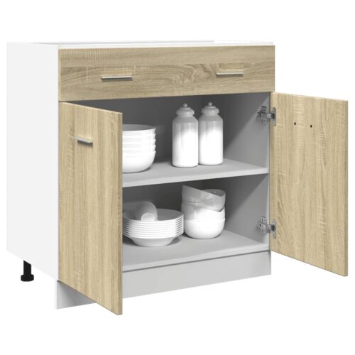 Wooden Drawer Bottom Cabinet Lyon Sonoma Oak 80x46x81.5cm - Image 4