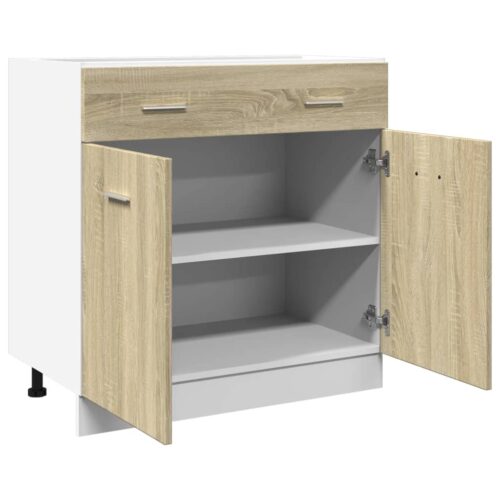 Wooden Drawer Bottom Cabinet Lyon Sonoma Oak 80x46x81.5cm - Image 8