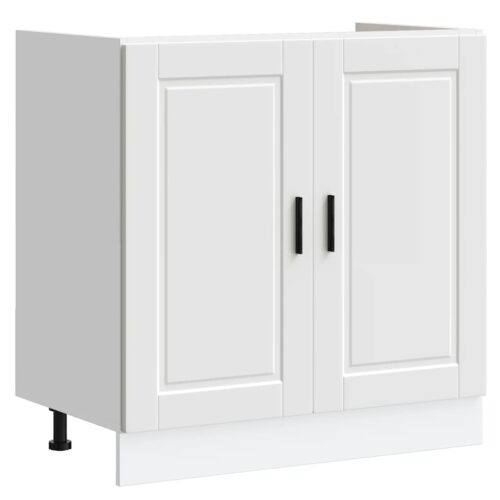 Wooden Sink Base Cabinet  Porto White 80x46x81.5cm Engineered Wood - Image 2