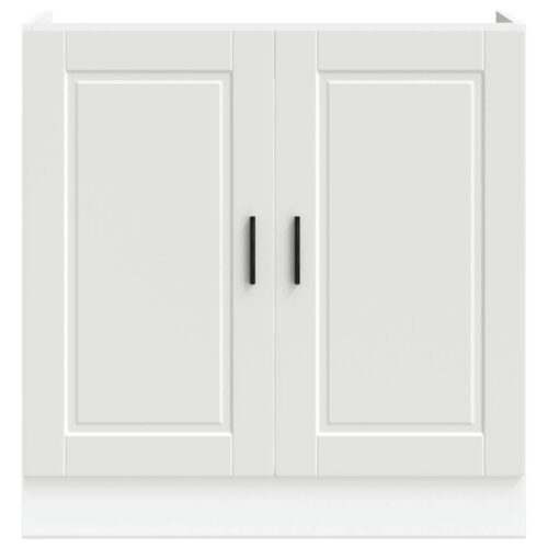 Wooden Sink Base Cabinet  Porto White 80x46x81.5cm Engineered Wood - Image 4