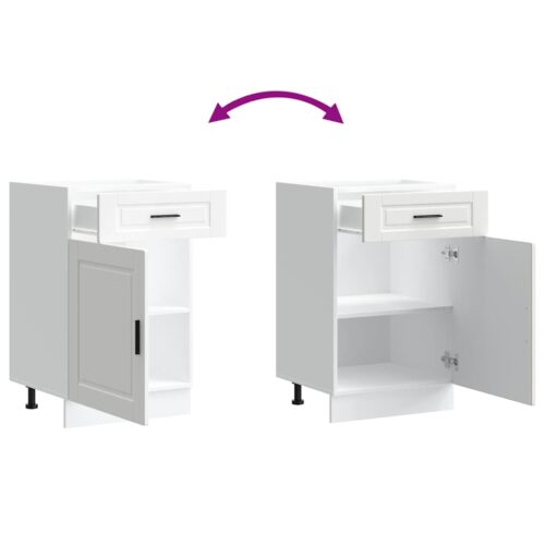 Wooden Kitchen Base Cabinet Porto White - Image 9