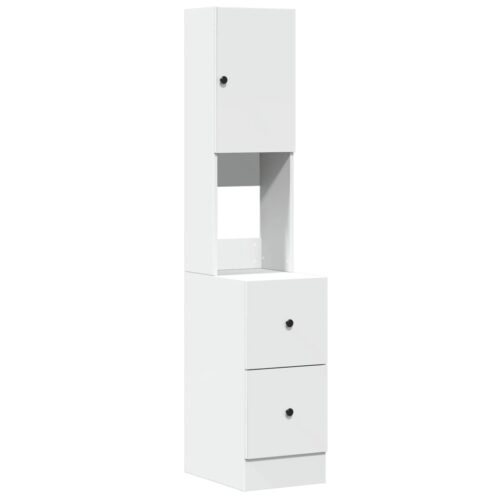 Wooden Kitchen Cabinet White 35x50x180cm - Image 2