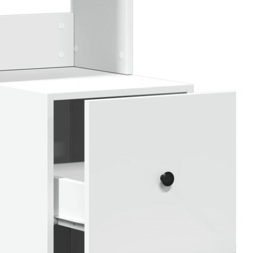 Wooden Kitchen Cabinet White 35x50x180cm - Image 9
