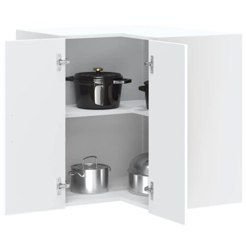 Wooden Kitchen Wall Corner Cabinet Kalmar White - Image 12