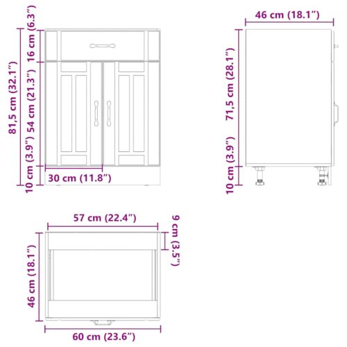 Wooden Kitchen Base Cabinet Lucca White - Image 11