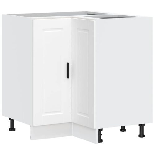 Wooden Kitchen Corner Base Cabinet Porto White - Image 2