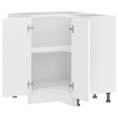 Wooden Kitchen Corner Base Cabinet Porto White - Image 6