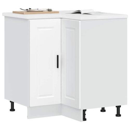 Wooden Kitchen Corner Base Cabinet Porto White - Image 13