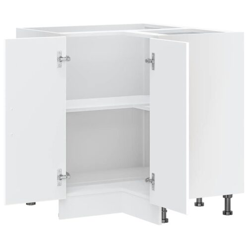 Wooden Kitchen Corner Base Cabinet Lucca White - Image 6